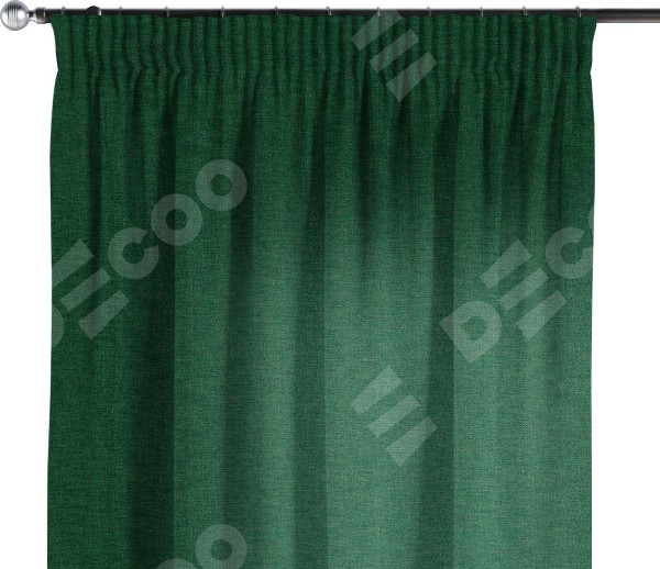 Комплект штор на тесьме «Карандаш», лён серо-зелёный